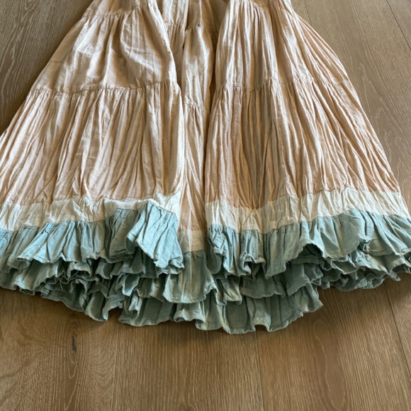Vintage Sugar Ranch Maxi Tiered Peasant Boho Skirt - Picture 6 of 10